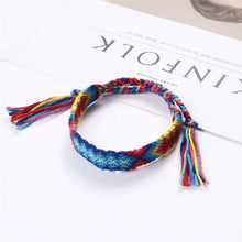 Load image into Gallery viewer, Bohemian Woven Bracelet Handmade Rainbow Lucky Friendship Bracelets Bangles for Women Men Boho Fringe Rope Braided Jewelry Gift