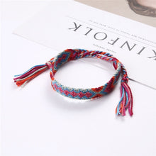 Load image into Gallery viewer, Bohemian Woven Bracelet Handmade Rainbow Lucky Friendship Bracelets Bangles for Women Men Boho Fringe Rope Braided Jewelry Gift