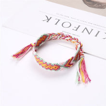 Load image into Gallery viewer, Bohemian Woven Bracelet Handmade Rainbow Lucky Friendship Bracelets Bangles for Women Men Boho Fringe Rope Braided Jewelry Gift