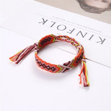 Load image into Gallery viewer, Bohemian Woven Bracelet Handmade Rainbow Lucky Friendship Bracelets Bangles for Women Men Boho Fringe Rope Braided Jewelry Gift