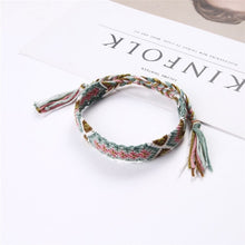 Load image into Gallery viewer, Bohemian Woven Bracelet Handmade Rainbow Lucky Friendship Bracelets Bangles for Women Men Boho Fringe Rope Braided Jewelry Gift