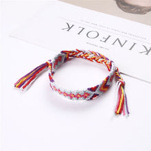 Load image into Gallery viewer, Bohemian Woven Bracelet Handmade Rainbow Lucky Friendship Bracelets Bangles for Women Men Boho Fringe Rope Braided Jewelry Gift