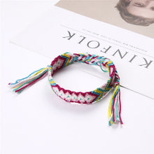 Load image into Gallery viewer, Bohemian Woven Bracelet Handmade Rainbow Lucky Friendship Bracelets Bangles for Women Men Boho Fringe Rope Braided Jewelry Gift