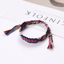 Load image into Gallery viewer, Bohemian Woven Bracelet Handmade Rainbow Lucky Friendship Bracelets Bangles for Women Men Boho Fringe Rope Braided Jewelry Gift
