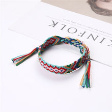 Load image into Gallery viewer, Bohemian Woven Bracelet Handmade Rainbow Lucky Friendship Bracelets Bangles for Women Men Boho Fringe Rope Braided Jewelry Gift