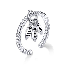 Load image into Gallery viewer, BISAER Real 925 Sterling Silver Female Travel Dream Plane Adjustable Finger Rings for Women Sterling Silver Jewelry S925 GXR322