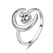 Load image into Gallery viewer, BISAER Real 925 Sterling Silver Female Travel Dream Plane Adjustable Finger Rings for Women Sterling Silver Jewelry S925 GXR322