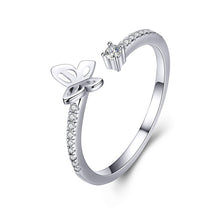 Load image into Gallery viewer, BISAER Real 925 Sterling Silver Female Travel Dream Plane Adjustable Finger Rings for Women Sterling Silver Jewelry S925 GXR322