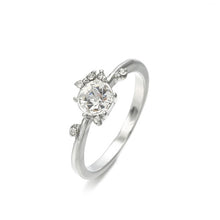 Load image into Gallery viewer, Leaf Crystal Engagement Rings Women's Eternity Wedding Band Rings For Female Rose Gold Rings Jewelry Gifts