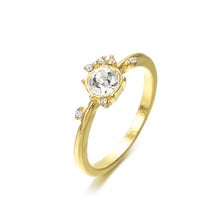 Load image into Gallery viewer, Leaf Crystal Engagement Rings Women's Eternity Wedding Band Rings For Female Rose Gold Rings Jewelry Gifts