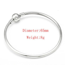 Load image into Gallery viewer, High Quality 17-21cm Silver Plated Snake Chain Link Bracelet Fit European Charm Bracelet for Women DIY Jewelry Making