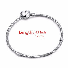 Load image into Gallery viewer, High Quality 17-21cm Silver Plated Snake Chain Link Bracelet Fit European Charm Bracelet for Women DIY Jewelry Making