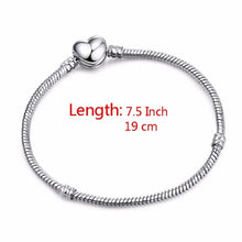 Load image into Gallery viewer, High Quality 17-21cm Silver Plated Snake Chain Link Bracelet Fit European Charm Bracelet for Women DIY Jewelry Making