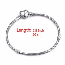 Load image into Gallery viewer, High Quality 17-21cm Silver Plated Snake Chain Link Bracelet Fit European Charm Bracelet for Women DIY Jewelry Making