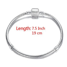 Load image into Gallery viewer, High Quality 17-21cm Silver Plated Snake Chain Link Bracelet Fit European Charm Bracelet for Women DIY Jewelry Making