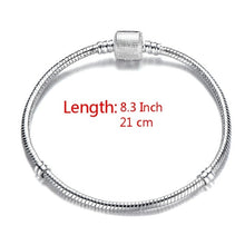 Load image into Gallery viewer, High Quality 17-21cm Silver Plated Snake Chain Link Bracelet Fit European Charm Bracelet for Women DIY Jewelry Making