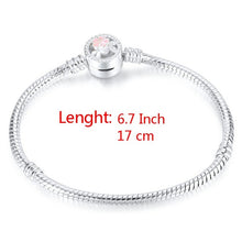 Load image into Gallery viewer, High Quality 17-21cm Silver Plated Snake Chain Link Bracelet Fit European Charm Bracelet for Women DIY Jewelry Making