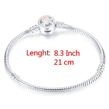 Load image into Gallery viewer, High Quality 17-21cm Silver Plated Snake Chain Link Bracelet Fit European Charm Bracelet for Women DIY Jewelry Making