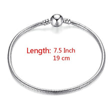 Load image into Gallery viewer, High Quality 17-21cm Silver Plated Snake Chain Link Bracelet Fit European Charm Bracelet for Women DIY Jewelry Making