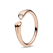 Load image into Gallery viewer, NEW Rose Gold Romantic Bowknot Crown Rings for Women With Clear Crystal Fine Finger Ring Wedding Jewelry Gift Special Offer