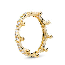 Load image into Gallery viewer, NEW Rose Gold Romantic Bowknot Crown Rings for Women With Clear Crystal Fine Finger Ring Wedding Jewelry Gift Special Offer