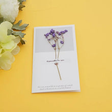 Load image into Gallery viewer, MissYe Store 1pcs Birthday Dried real Flowers Invitations Postcards DIY Wedding Party Festival Greeting Card Decoration