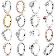 Load image into Gallery viewer, Octbyna Hot Sale Crown Finger Rings For Women Girls Sparkling Zircon Brand Rings Wedding Engagement Jewelry Gift Dropshipping