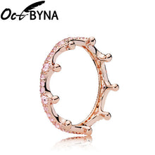 Load image into Gallery viewer, Octbyna Hot Sale Crown Finger Rings For Women Girls Sparkling Zircon Brand Rings Wedding Engagement Jewelry Gift Dropshipping
