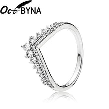 Load image into Gallery viewer, Octbyna Hot Sale Crown Finger Rings For Women Girls Sparkling Zircon Brand Rings Wedding Engagement Jewelry Gift Dropshipping