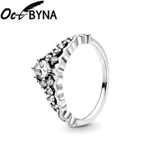 Load image into Gallery viewer, Octbyna Hot Sale Crown Finger Rings For Women Girls Sparkling Zircon Brand Rings Wedding Engagement Jewelry Gift Dropshipping
