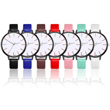 Load image into Gallery viewer, Quartz Watch Woman's High-end Blue Glass Life Waterproof Distinguished Women Simple Style Daily Watch Leather Band 5Colors Femme