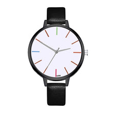 Load image into Gallery viewer, Quartz Watch Woman's High-end Blue Glass Life Waterproof Distinguished Women Simple Style Daily Watch Leather Band 5Colors Femme