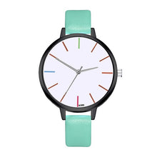Load image into Gallery viewer, Quartz Watch Woman's High-end Blue Glass Life Waterproof Distinguished Women Simple Style Daily Watch Leather Band 5Colors Femme