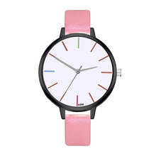 Load image into Gallery viewer, Quartz Watch Woman's High-end Blue Glass Life Waterproof Distinguished Women Simple Style Daily Watch Leather Band 5Colors Femme