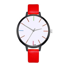 Load image into Gallery viewer, Quartz Watch Woman's High-end Blue Glass Life Waterproof Distinguished Women Simple Style Daily Watch Leather Band 5Colors Femme