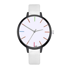 Load image into Gallery viewer, Quartz Watch Woman's High-end Blue Glass Life Waterproof Distinguished Women Simple Style Daily Watch Leather Band 5Colors Femme