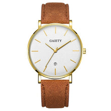 Load image into Gallery viewer, High End Men's Watch Fashion Simple Casual Calendar Business Watch Clock Leather Strap Men's Quartz WristWatch Erkek Kol Saati#F