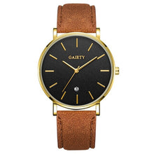Load image into Gallery viewer, High End Men's Watch Fashion Simple Casual Calendar Business Watch Clock Leather Strap Men's Quartz WristWatch Erkek Kol Saati#F