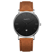 Load image into Gallery viewer, High End Men's Watch Fashion Simple Casual Calendar Business Watch Clock Leather Strap Men's Quartz WristWatch Erkek Kol Saati#F