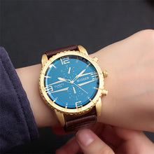Load image into Gallery viewer, Wristwatch Mens High-End Fashion Men's PU Leather Band Watch Analog Alloy Quartz Watch for Friends Gift Male Clock Reloj Hombre