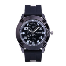 Load image into Gallery viewer, Stylish Cool Men  High-end Blue Glass Dial Watch Military Silicone Strap  Watch Clock Men Quartz WristWatch Gift Reloj Hombre@50