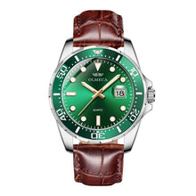 Load image into Gallery viewer, OLMECA High-end Luxury Fashion Calendar Green Water Ghost Men Watch Business Sport Casual Luminous Waterproof Wrist Watch Reloj