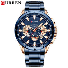 Load image into Gallery viewer, High-end quality CURREN autumn new men's steel belt watch, military multi-functional durable watch, quartz men's watch