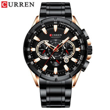 Load image into Gallery viewer, High-end quality CURREN autumn new men's steel belt watch, military multi-functional durable watch, quartz men's watch