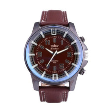 Load image into Gallery viewer, men's watch hot High-End Quality Fashion Retro Design unisex simple business quartz wristwatch  leather sport  relogio masculino