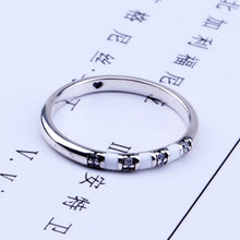 Load image into Gallery viewer, Original Real 925 Sterling Silver Ring Exotic Stones and Stripes Rings Pink Flower Pave CZ For Women Wedding Gift Jewelry