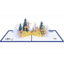 Load image into Gallery viewer, Valentine's Day Xmas Invitation Greeting Card Christmas 3D Pop Up Holiday Card  Multi-designs Cartoon Pattern Holiday Party Card