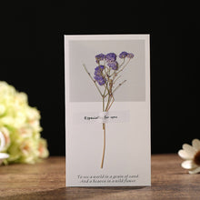 Load image into Gallery viewer, Dried Flowers Gift 1PC Romantic Hot New Birthday Invitations Creative Wedding Greeting Cards Anniversary Paper Valentine