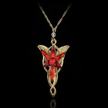 Load image into Gallery viewer, Classic Movie The Lord Ring Arwen Evenstar Pendent Movie Jewelry Crystal Twilight Star Silver Pendent Torque Erkek kolye