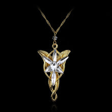 Load image into Gallery viewer, Classic Movie The Lord Ring Arwen Evenstar Pendent Movie Jewelry Crystal Twilight Star Silver Pendent Torque Erkek kolye